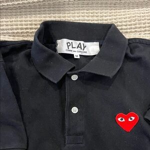 Commes Des Garçons Men’s medium PLAY logo polo shirt